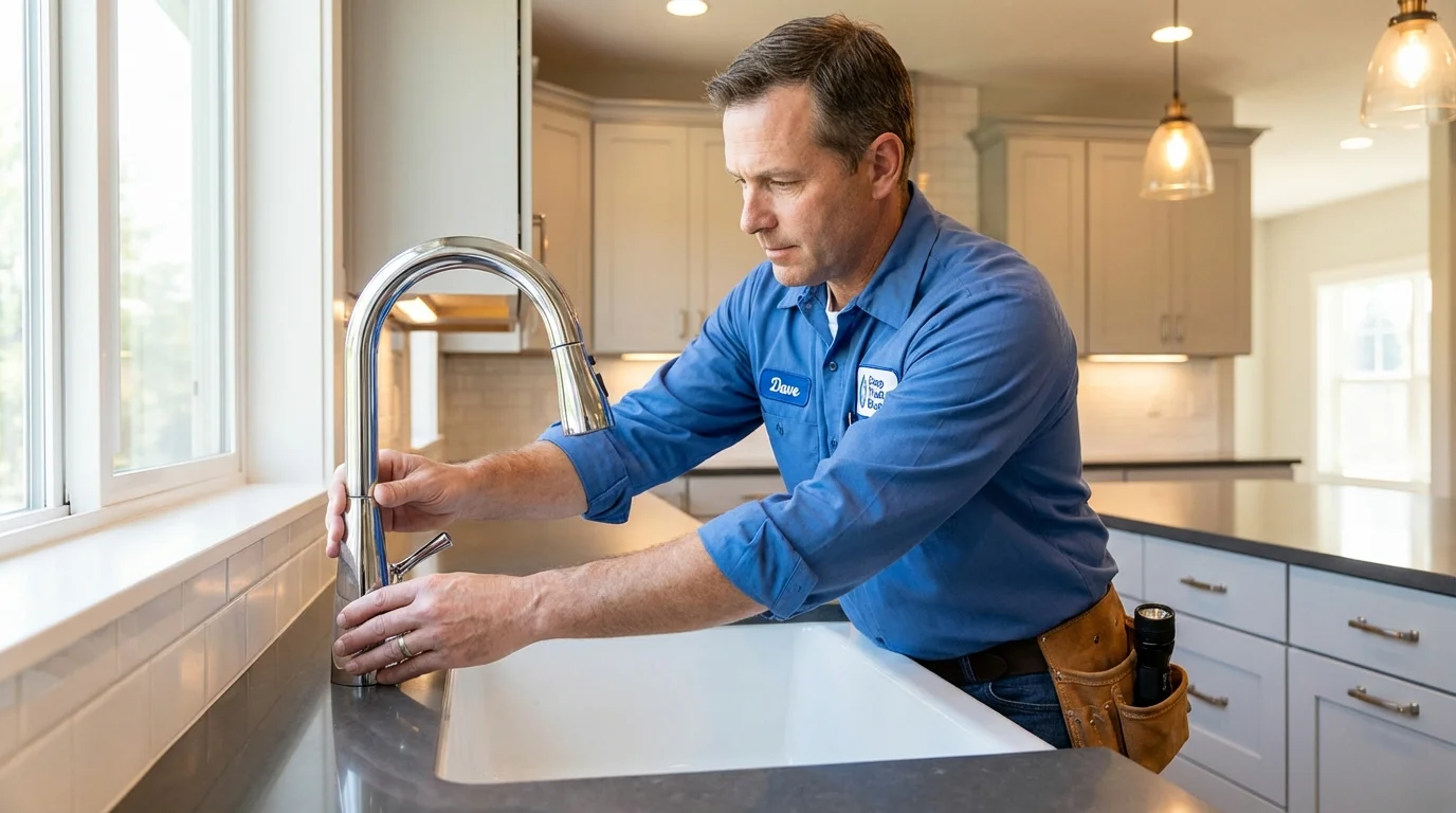 Kitchen faucet installation by Johns Plumbing LLC in Johnson